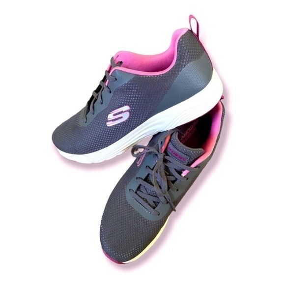Skechers memory foam pink and grey shoes size 9.5 - Picture 2 of 8